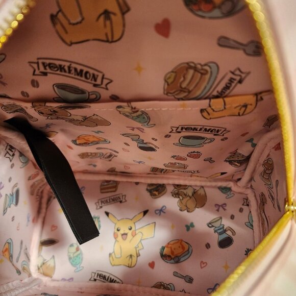Loungefly Pokémon Cafe Pikachu & Eevee Pink Dessert Mini Backpack NEW main image 8